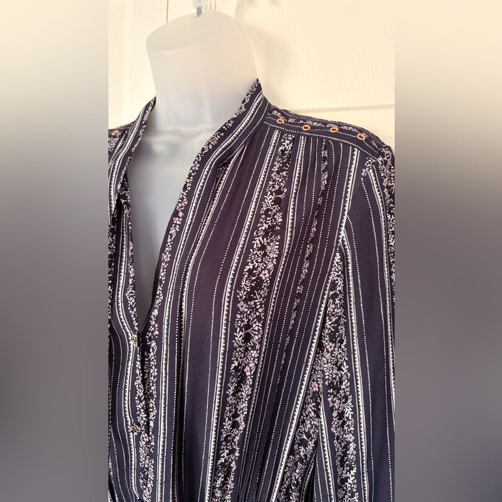 See By Chloe Dress Florence Tie-detailed Flora Crepe De Chine Maxi Dress size 2 - Picture 10 of 16